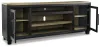Ashley Furniture W989-68 Foyland - XL TV Stand w/Fireplace Option - Black / Brown