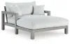 Ashley Furniture PCP695-815 Hurley Park - Chaise Lounge With Cushion - Gray