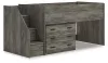 Ashley Furniture B4480B15 Frandern - Twin Loft Bed With Drawer Storage - Gray