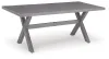 Ashley Furniture PCP418-625 Half Moon Beach - Rectangular Dining Table With Umbrella Option - Gray