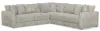 Jackson Furniture Industries 2306/63/59/73-01 Bucktown - 3 Piece Sectional With Extra Thick Cuddler Seat Cushions - Parchment