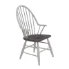 Liberty Furniture 139WH-C1000A Liberty Furniture 139WH-C1000A Farmhouse - Windsor Back Arm Chair - Two Tone White / Wood Tone