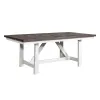 Liberty Furniture 139WH-T4078 Farmhouse - Fixed Top Trestle Table - Two Tone White / Wood Tone