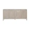 Liberty Furniture 2146-AC1000 Kinsley - 4 Door Accent Cabinet - Washed Taupe / Silver Champagne
