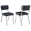 CoasterEveryday 2066 Retro - Upholstered Dining Side Chair (Set of 2) - Black