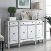 CoasterElevations 102595 Aconitum - 4 Door Mirrored Storage Accent Cabinet - Silver