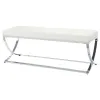 CoasterEssence 501157 Walton - Leatherette Upholstered Tufted Accent Bench - White
