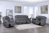 New Classic 22-2505G-3PM New Classic 22-2505G-3PM Morello - Power P1 3 Piece Sofa & Loveseat & Recliner - Gray