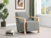 CoasterEveryday 902269 Diego - Upholstered Accent Arm Chair With Wood Arms - Gray