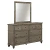 Liberty Furniture 104G-BR-DM Liberty Furniture 104G-BR-DM Twin Lakes - Dresser & Mirror - Gray