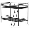 Coaster Fine Furniture 460334BLK Carson - Metal Twin Over Twin Bunk Bed - Glossy Black
