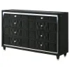 Coaster Fine Furniture 223163 Lorient - 8-Drawer LED Bedroom Dresser Cabinet - Black