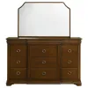 Coaster Fine Furniture 205303M Garland - 11-Drawer Bedroom Dresser With Mirror - Brown Cherry