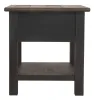 Ashley Furniture T736-3 Tyler Creek - Rectangular End Table - Grayish Brown / Black