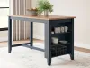 Ashley Furniture D399-13 Ashley Furniture D399-13 Gesthaven - Rectangular Dining Room Counter Table - Natural / Blue