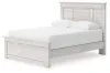 Ashley Furniture PCB1171B16 Ashley Furniture PCB1171B16 Makidern - Queen Panel Storage Bed With Under Bed Storage Unit - Whitewash