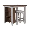 Liberty Furniture 942TT-CD-3CTS Liberty Furniture 942TT-CD-3CTS Brook Creek - 3 Piece Counter Set - White / Wood Tone Tops