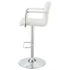 CoasterEveryday 121097 Palomar - Adjustable Height Bar Stool - White And Chrome