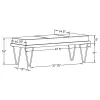 CoasterEssence 501837 Chad - Denim Upholstered Accent Bench - Dark Blue