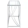CoasterEssence 720499 Lille - Glass Top Entryway Sofa Console Table Accents - Chrome