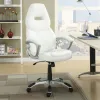 CoasterEssence 800150 Bruce - Upholstered Adjustable Home Office Desk Chair - White