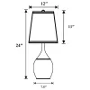 CoasterEveryday 901471 Tenya - Empire Shade Urn Table Lamp (Set of 2) - Silver