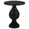 CoasterEssence 915108 Dianella - Round Pedestal Base Accent Side Table - Black Stain