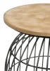 CoasterEssence 935860 Bernardo - Round Wire Frame Side Table - Natural And Gunmetal