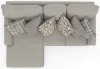 Jackson Furniture Industries 3345/75/42-26 Jackson Furniture Industries 3345/75/42-26 Livingston - 2 Piece Sofa Chaise With Comfort Coil Seating And 6 Accent Pillows Included (LSF Chaise) - Linen