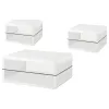 Coaster Fine Furniture 703268-S3 Elana - 3 Piece Coffee And End Table Set - White High Gloss
