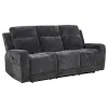 Coaster Fine Furniture 610154P Kennett - Chenille Upholstered Power Reclining Sofa - Dark Gray