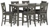 Ashley Furniture D388-423 Caitbrook - Rect Drm Counter Table Set (Set of 7) - Gray