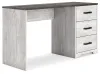 Ashley Furniture H4121-34 Shawburn - Home Office Desk - White / Dark Charcoal Gray