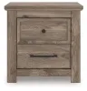 Ashley Furniture PCB2260-92 Rusticott - Two Drawer Night Stand - Brown