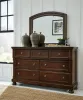 Ashley Furniture B697B1 Ashley Furniture B697B1 Porter - Dresser, Mirror - Rustic Brown