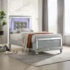 New Classic 02-9698S-500 New Classic 02-9698S-500 Valentino - 3/3 Twin Bed - Silver