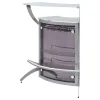 CoasterEssence 100135 Dallas - 2-Shelf Curved Freestanding Home Bar Cabinet - Silver