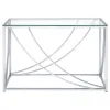 CoasterEssence 720499 Lille - Glass Top Entryway Sofa Console Table Accents - Chrome