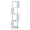 CoasterEveryday 801418 Baxter - 4-Shelf Bookshelf - White And Chrome