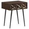CoasterEveryday 959539 Ezra - 1-Drawer Rectangular Accent Side Table - Coffee Brown