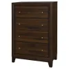 Coaster Fine Furniture 223445 Welsley - 4-Drawer Chest Of Drawers - Walnut