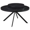 Coaster Fine Furniture 706268 Briggs - Round Marble Printed Glass Top Coffee Table - Black