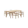 New Classic 60-G5511-5SW New Classic 60-G5511-5SW Wesley - 5 Piece Patio Dining Set (Table With 4 Chairs) - Brown / White
