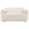 Coaster Fine Furniture 509812 Dorset - Fabric Upholstered Round Track Arm Loveseat - White
