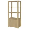 Coaster Fine Furniture 708224 Laurelton - 3-Shelf Media Tower Tall Pier Cabinet - Light Oak