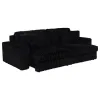 Coaster Fine Furniture 600537PB2 Jacana - RAF Power Sofa Chaise With 2 Piece Pillow, Box 2 of 2 - Black