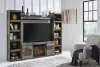 Ashley Furniture EW0200W8 Ashley Furniture EW0200W8 Derekson - 4-Piece Entertainment Center With Electric Fireplace - Multi Gray