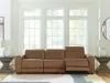 Ashley Furniture PCU10700S9 Ashley Furniture PCU10700S9 Magic Man - 3-Piece Power Reclining Sectional Sofa With Armless Chair With Manual Headrest - Caramel