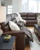 Ashley Furniture PCU12001S5 Bleckley - 6-Piece Power Reclining Sectional With LAF And RAF Recliners - Espresso