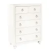 Samuel Lawrence Furniture S458-440 Bella White - 6-Drawer Chest - White